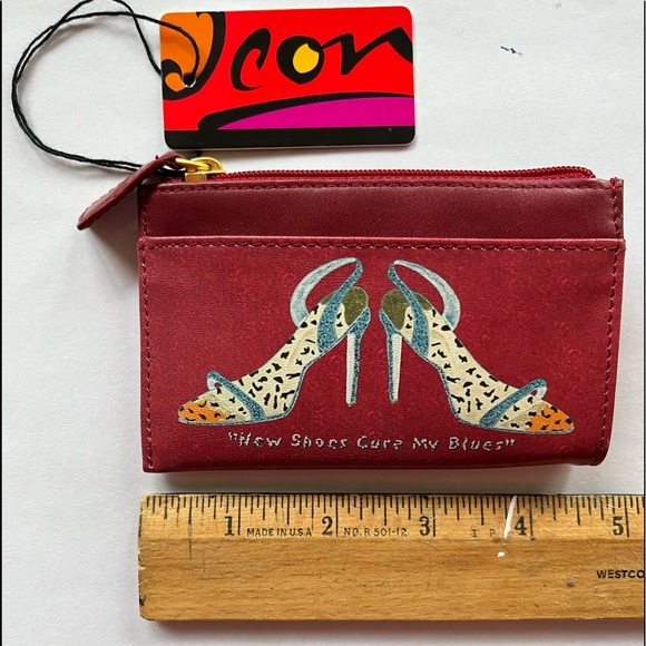 “New Shoes Cure My Blues” Coin Purse and Key Chain, NWT - Picture 8 of 10